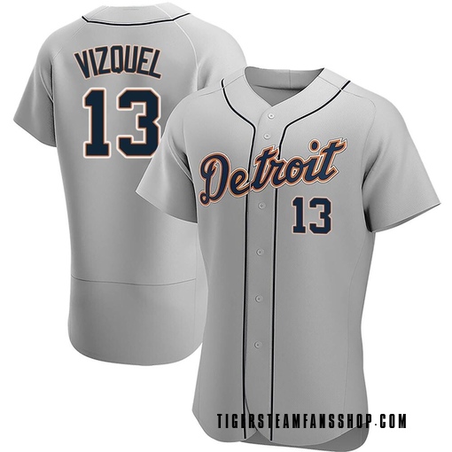 Men's Detroit Tigers Omar Vizquel Authentic Gray Road Jersey