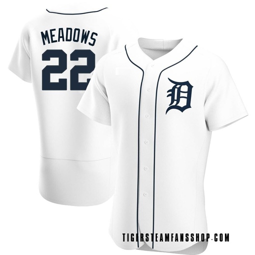 Men's Detroit Tigers Parker Meadows Authentic White Home Jersey