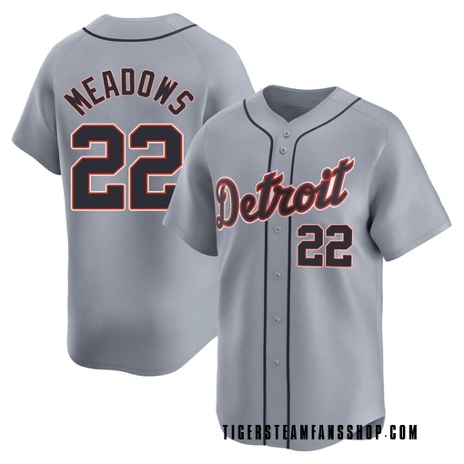 Men's Detroit Tigers Parker Meadows Limited Gray Road Jersey