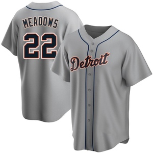 Men's Detroit Tigers Parker Meadows Replica Gray Road Jersey