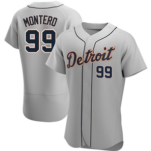 Men's Detroit Tigers Rafael Montero Authentic Gray Road Jersey