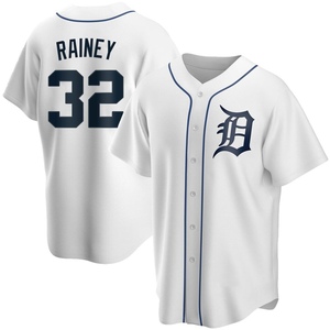 Men's Detroit Tigers Tanner Rainey Replica White Home Jersey