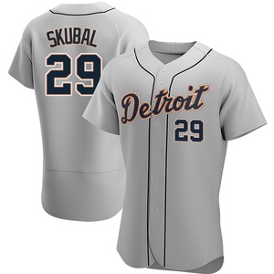Men's Detroit Tigers Tarik Skubal Authentic Gray Road Jersey