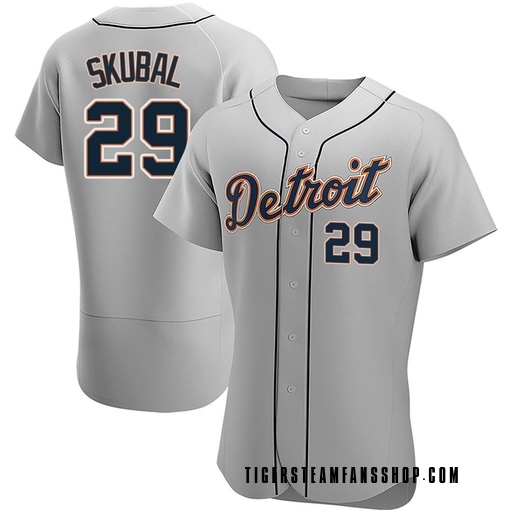 Men's Detroit Tigers Tarik Skubal Authentic Gray Road Jersey