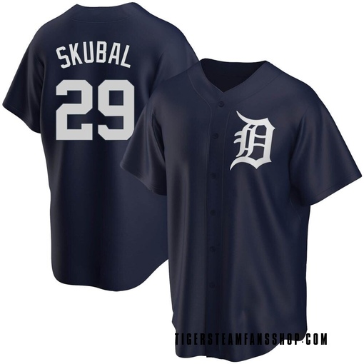 Men's Detroit Tigers Tarik Skubal Replica Navy Alternate Jersey