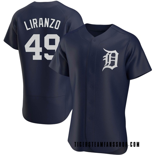 Men's Detroit Tigers Thayron Liranzo Authentic Navy Alternate Jersey