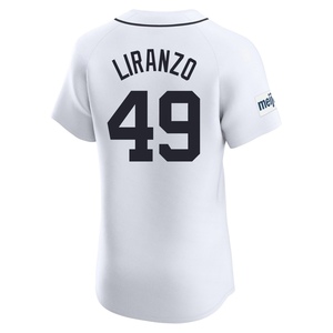 Men's Detroit Tigers Thayron Liranzo Elite White Home Patch Jersey