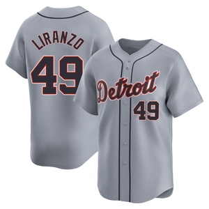 Men's Detroit Tigers Thayron Liranzo Limited Gray Road Jersey