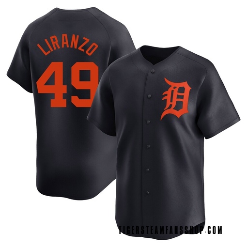 Men's Detroit Tigers Thayron Liranzo Limited Navy Alternate Jersey