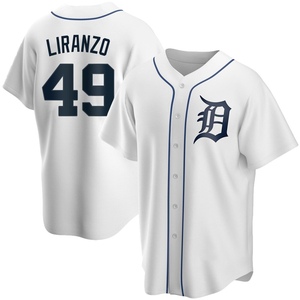 Men's Detroit Tigers Thayron Liranzo Replica White Home Jersey