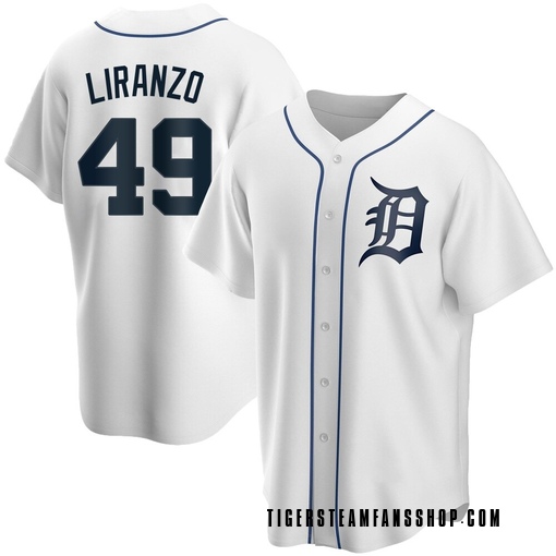 Men's Detroit Tigers Thayron Liranzo Replica White Home Jersey