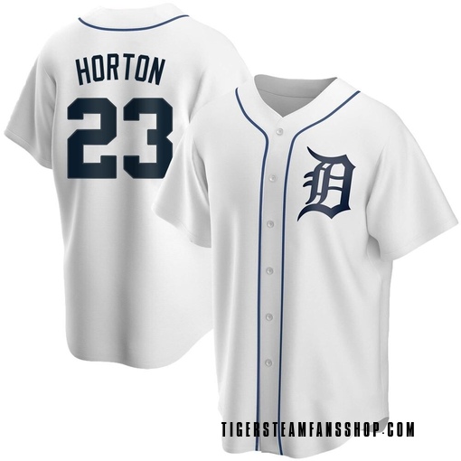 Men's Detroit Tigers Willie Horton Replica White Home Jersey