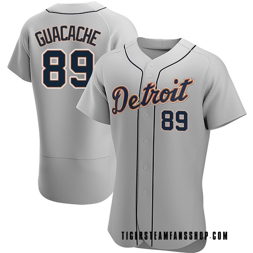 Men's Detroit Tigers Xiomer Guacache Authentic Gray Road Jersey