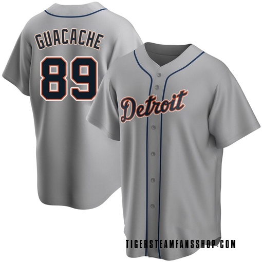 Men's Detroit Tigers Xiomer Guacache Replica Gray Road Jersey
