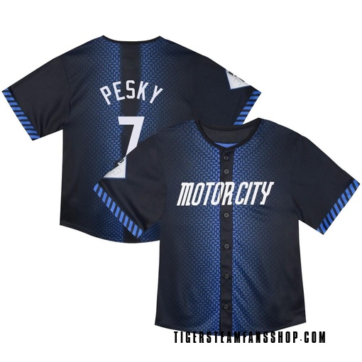 Toddler Detroit Tigers Johnny Pesky Limited Blue & Preschool 2024 City Connect Jersey
