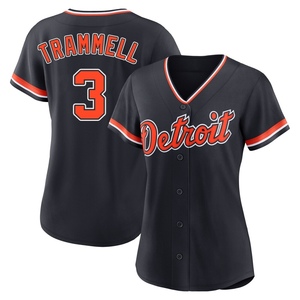 Women's Detroit Tigers Alan Trammell Replica Navy Alternate 2nd Jersey