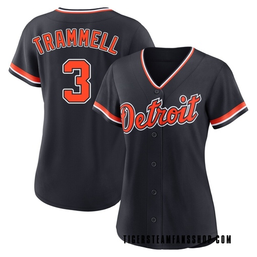 Women's Detroit Tigers Alan Trammell Replica Navy Alternate 2nd Jersey