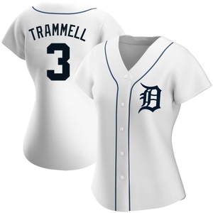 Women's Detroit Tigers Alan Trammell Replica White Home Jersey
