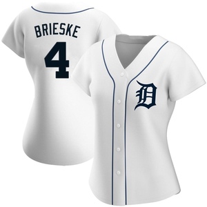 Women's Detroit Tigers Beau Brieske Authentic White Home Jersey