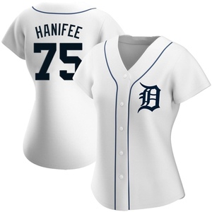 Women's Detroit Tigers Brenan Hanifee Replica White Home Jersey