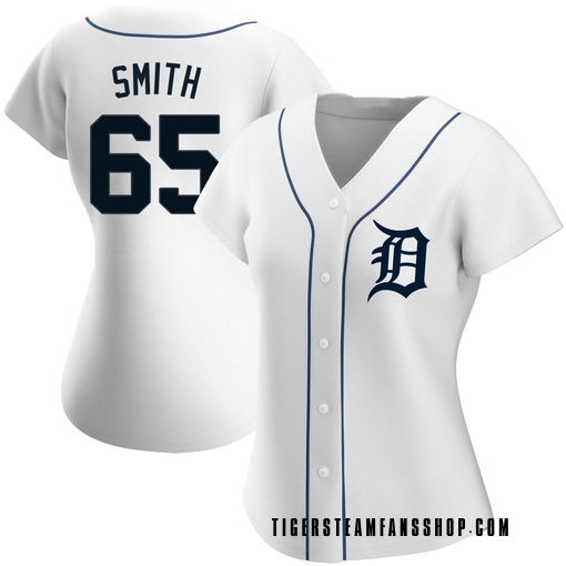 Women's Detroit Tigers Burch Smith Authentic White Home Jersey