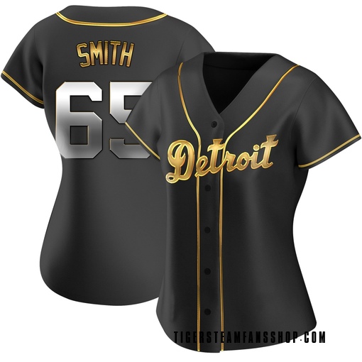 Women's Detroit Tigers Burch Smith Replica Black Golden Alternate Jersey