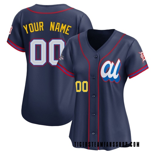 Women's Detroit Tigers Custom Limited Navy American League 2025 All-Star Edition Jersey