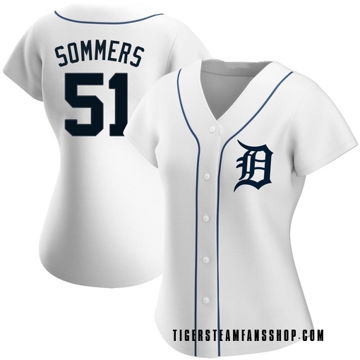 Women's Detroit Tigers Drew Sommers Authentic White Home Jersey