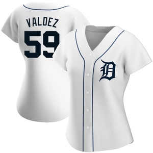Women's Detroit Tigers Framber Valdez Authentic White Home Jersey