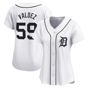 Women's Detroit Tigers Framber Valdez Limited White Home Jersey