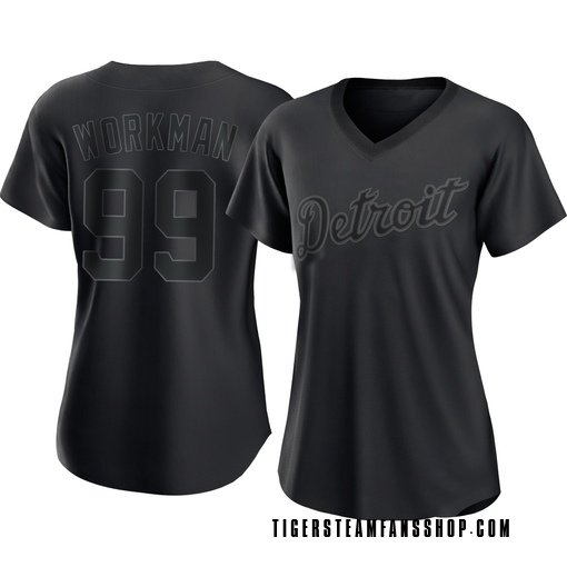 Women's Detroit Tigers Gage Workman Replica Black Pitch Fashion Jersey