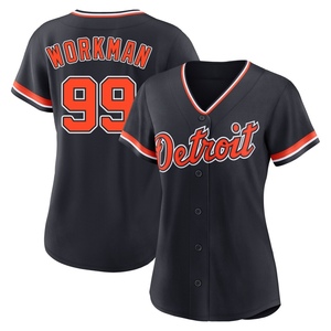 Women's Detroit Tigers Gage Workman Replica Navy Alternate 2nd Jersey