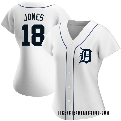 Women's Detroit Tigers Jahmai Jones Replica White Home Jersey