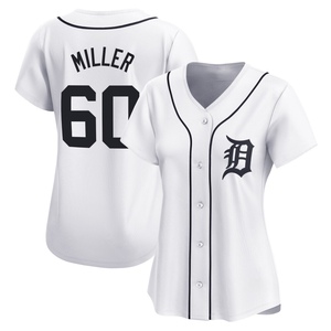 Women's Detroit Tigers Jake Miller Limited White Home Jersey