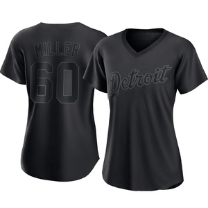 Women's Detroit Tigers Jake Miller Replica Black Pitch Fashion Jersey