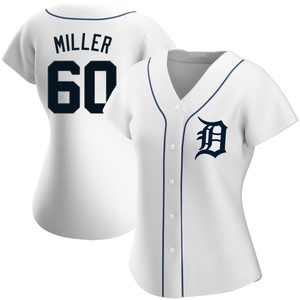 Women's Detroit Tigers Jake Miller Replica White Home Jersey