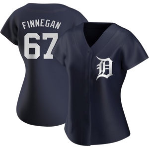 Women's Detroit Tigers Kyle Finnegan Authentic Navy Alternate Jersey