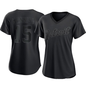 Women's Detroit Tigers Matt Manning Authentic Black Pitch Fashion Jersey