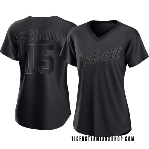Women's Detroit Tigers Matt Manning Authentic Black Pitch Fashion Jersey
