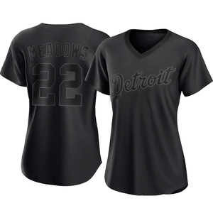 Women's Detroit Tigers Parker Meadows Authentic Black Pitch Fashion Jersey