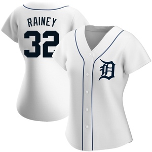 Women's Detroit Tigers Tanner Rainey Replica White Home Jersey