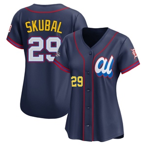 Women's Detroit Tigers Tarik Skubal Limited Navy American League 2025 All-Star Edition Jersey
