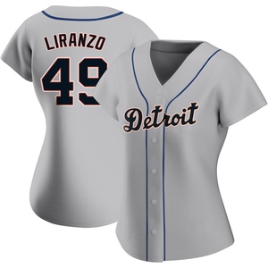 Women's Detroit Tigers Thayron Liranzo Authentic Gray Road Jersey