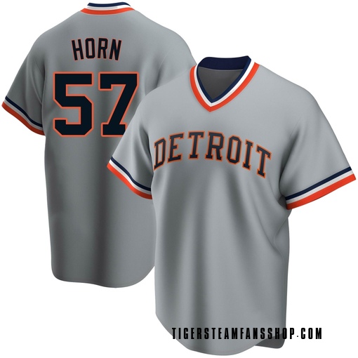 Youth Detroit Tigers Bailey Horn Replica Gray Road Cooperstown Collection Jersey
