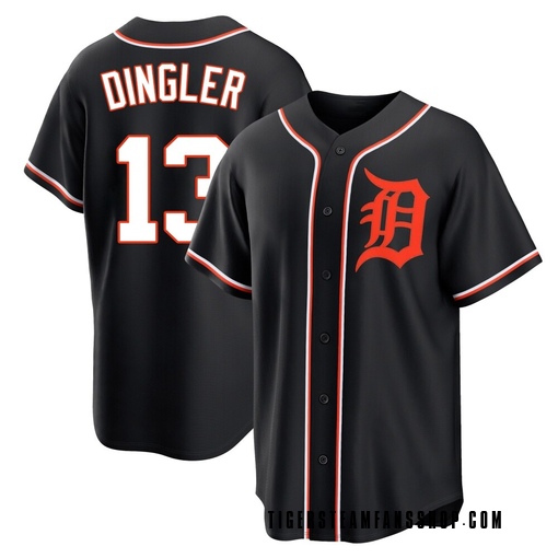 Youth Detroit Tigers Dillon Dingler Replica Black Fashion Out Jersey