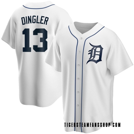 Youth Detroit Tigers Dillon Dingler Replica White Home Jersey
