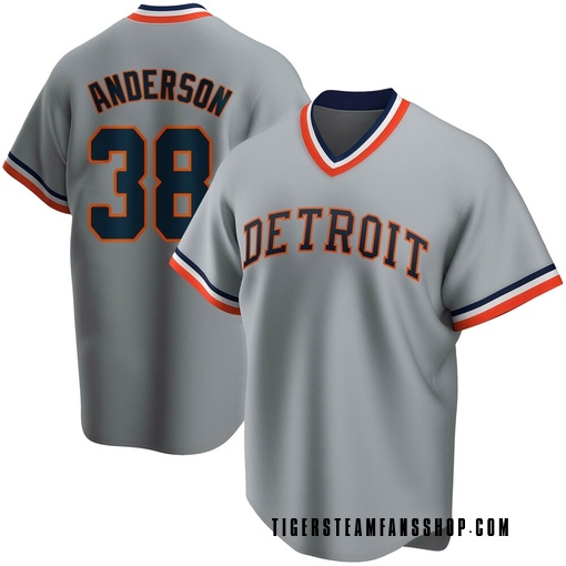 Youth Detroit Tigers Drew Anderson Limited Gray Road Cooperstown Collection Jersey