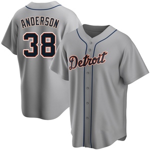 Youth Detroit Tigers Drew Anderson Replica Gray Road Jersey