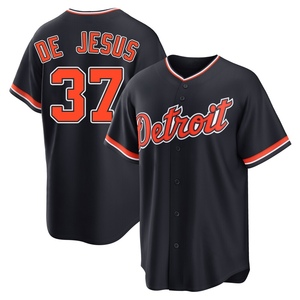 Youth Detroit Tigers Enmanuel De Jesus Replica Navy Alternate 2nd Jersey