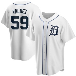 Youth Detroit Tigers Framber Valdez Replica White Home Jersey